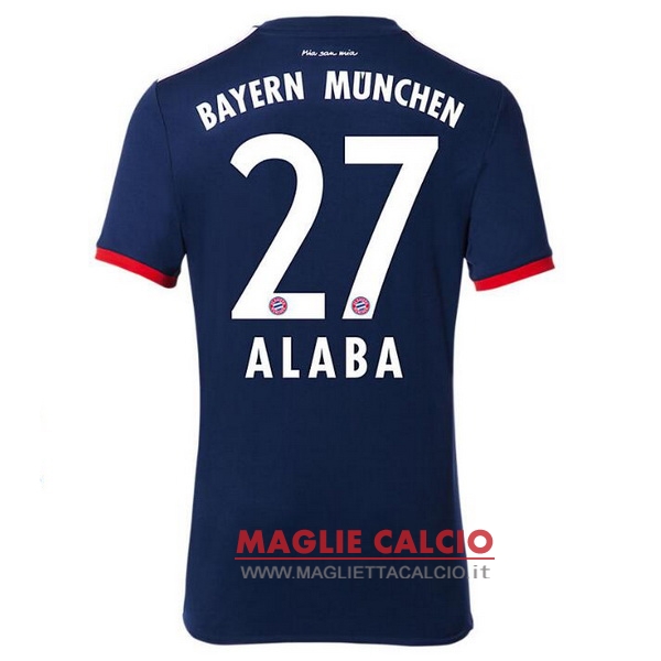 nuova maglietta bayern munich 2017-2018 alaba 27 seconda